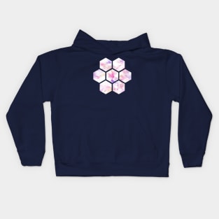 Marble Honeycomb | Purple Pink Gold Kids Hoodie